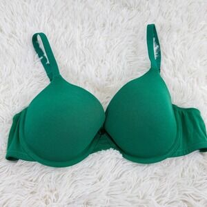 Auden The Everyday T-Shirt Bra Padded Underwire Green Size 36B Sexy‎ Chic Casual